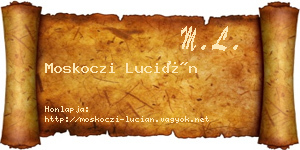 Moskoczi Lucián névjegykártya